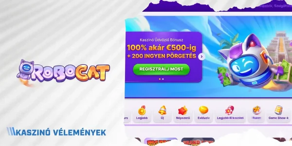 RoboCat kaszinó üdvözlő bónusz vélemények és aktuális promóciós ajánlatok